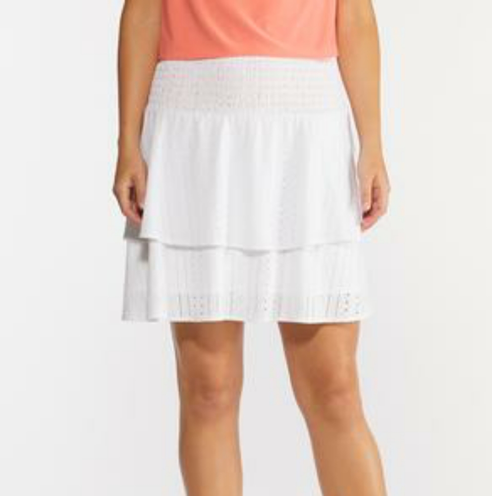 Tiered Eyelet Skirt
